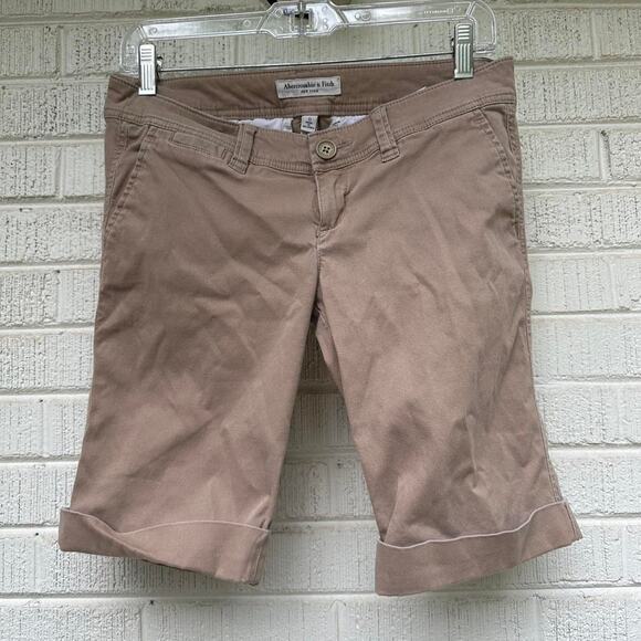 Abercrombie & Fitch Y2K Tan Bermuda Shorts - Picture 1 of 3